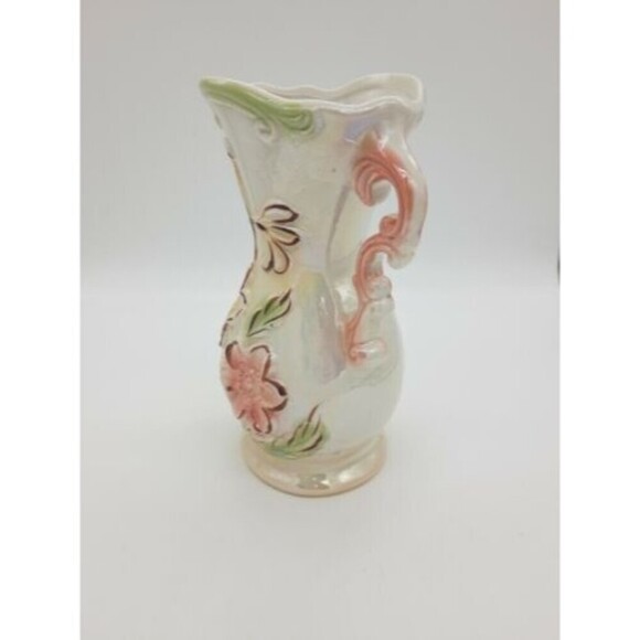 Made in Brazil Ceramic  Pottery lustreware lusterware vintage vase 8" - Picture 2 of 10